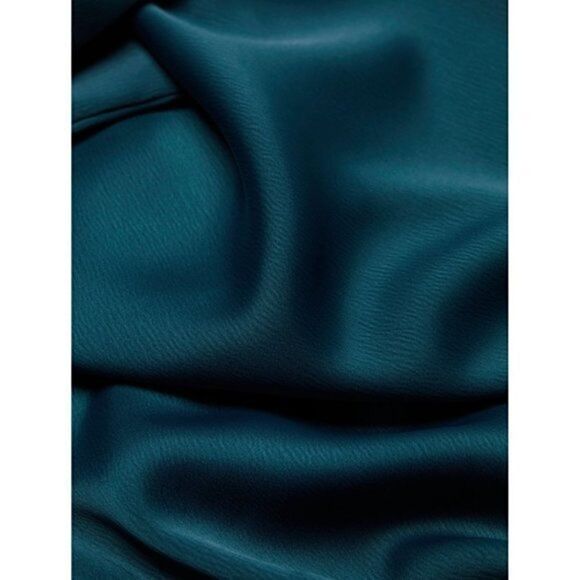 Wayf Poppy Tie-Front Midi Dress Teal Size Large NWT - Picture 5 of 5